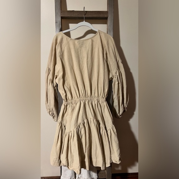 Bali Elf 100% cotton tan dress in Large - Picture 5 of 6